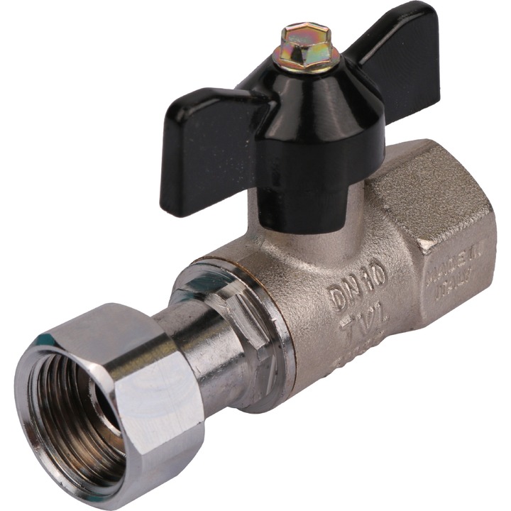 Купить в Котласе Кран шаровый с накидной гайкой прямой ВР 1/2\" ручка ...