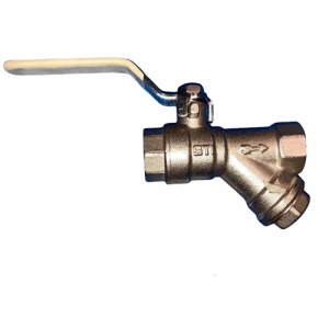 Кран газ. шар. с фильтром 1/2 г/г ручка бабочка