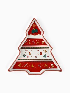 Блюдо новогоднее «Пряничные человечки», 23×22×2 см, ручная работа