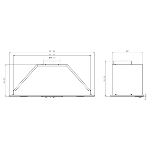 Зонт вытяжной ELIKOR Блок врезной 52Н-400-ПЗД нерж. 