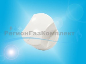 Ручка крана De LUXE стар. образца (белая)