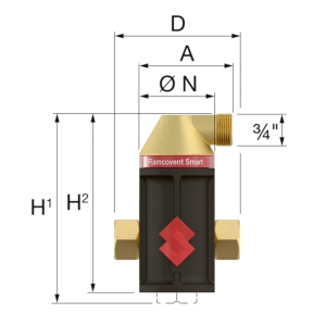 Сепаратор воздуха FLAMCO Flamcovent Smart 1