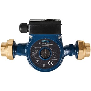 Насос циркуляционный STOUT 25/60-180 с латунными гайками G 1 1/2 x Rp 1