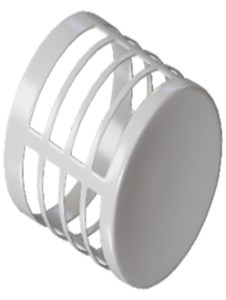 Наконечник D80 белый алюминий